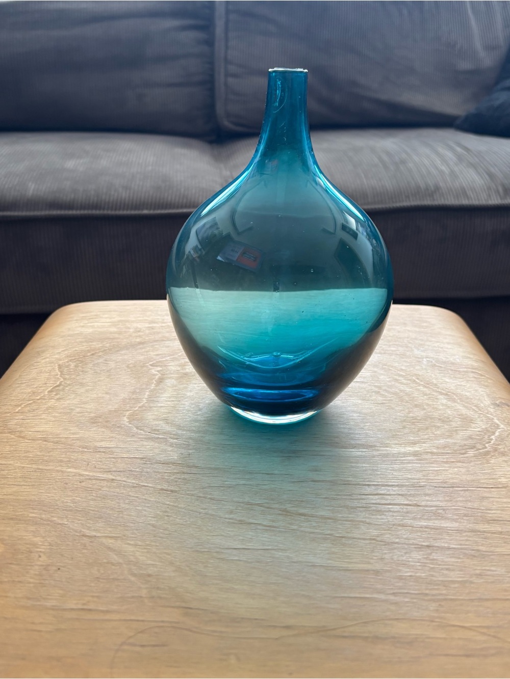 IKEA Salong Turquoise Glass Vase Johanna Jelinek Vintage
